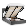 Sorrento Ottoman Lift-Up Storage Bed - Grey / Double - SOR201