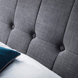 Sorrento Ottoman Lift-Up Storage Bed - Grey / Double - SOR201