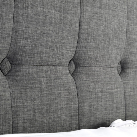 Sorrento Ottoman Lift-Up Storage Bed - Grey / Double - SOR201