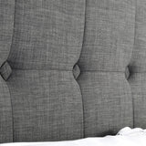 Sorrento Ottoman Lift-Up Storage Bed - Grey / Double - SOR201