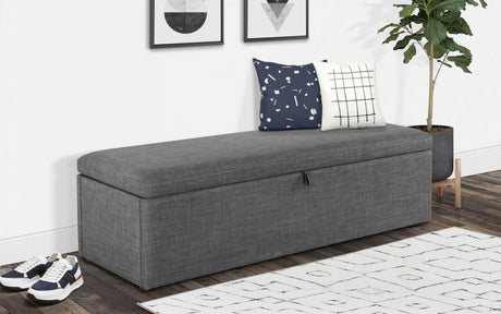 Sorrento Blanket Box Slate Linen
