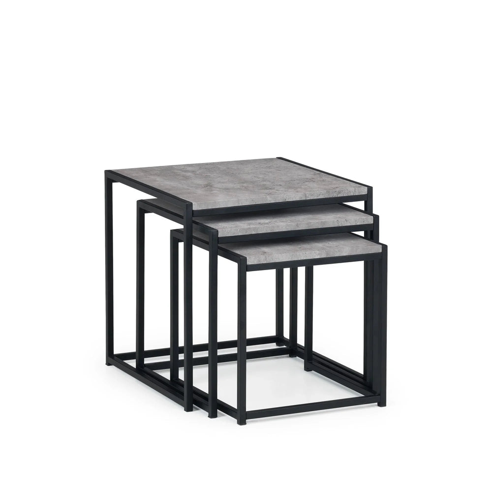 Staten Concrete Nest Of 3 Tables - Grey - STA101