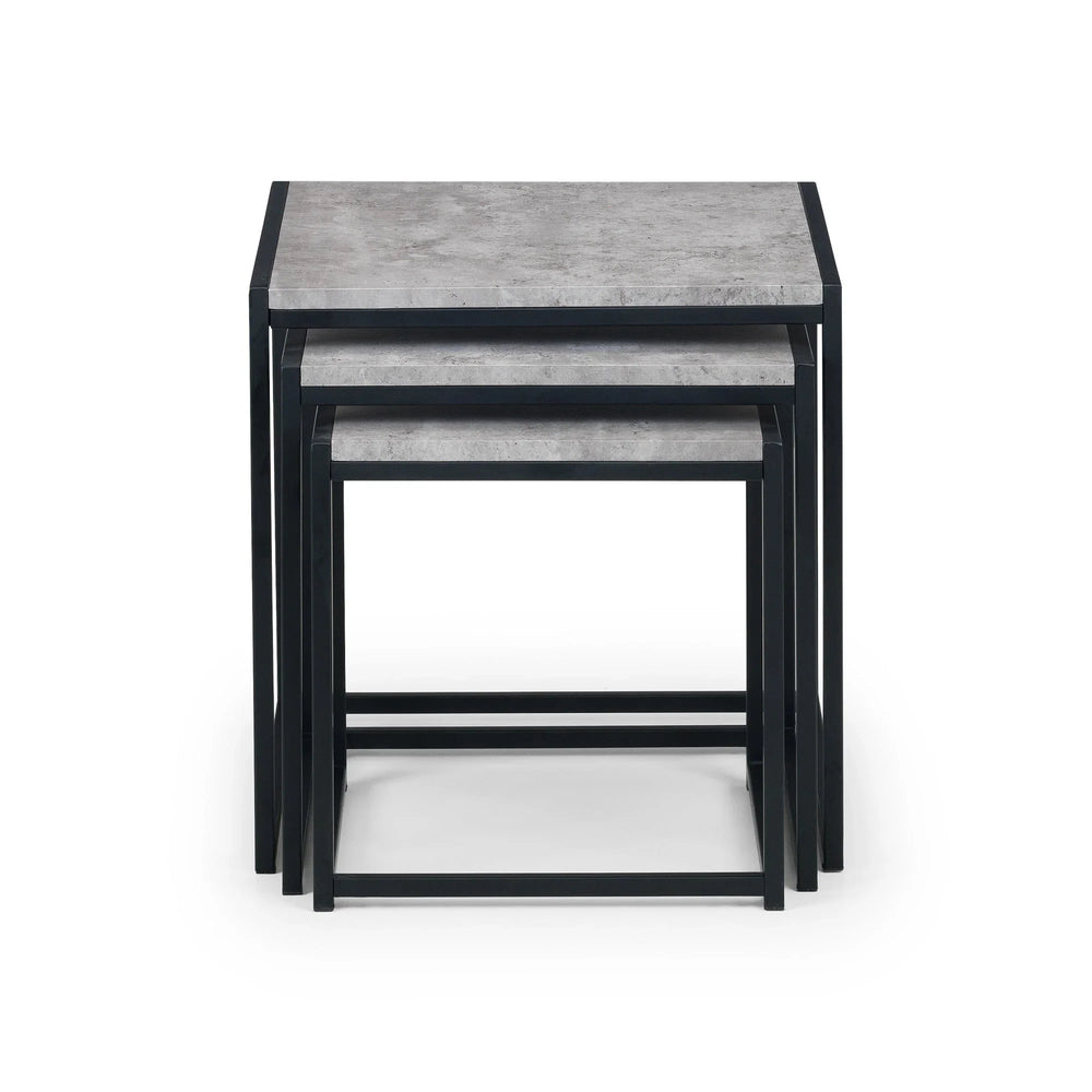 Staten Concrete Nest Of 3 Tables - Grey - STA101