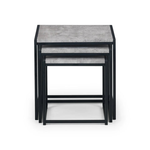 Staten Concrete Nest Of 3 Tables - Grey - STA101