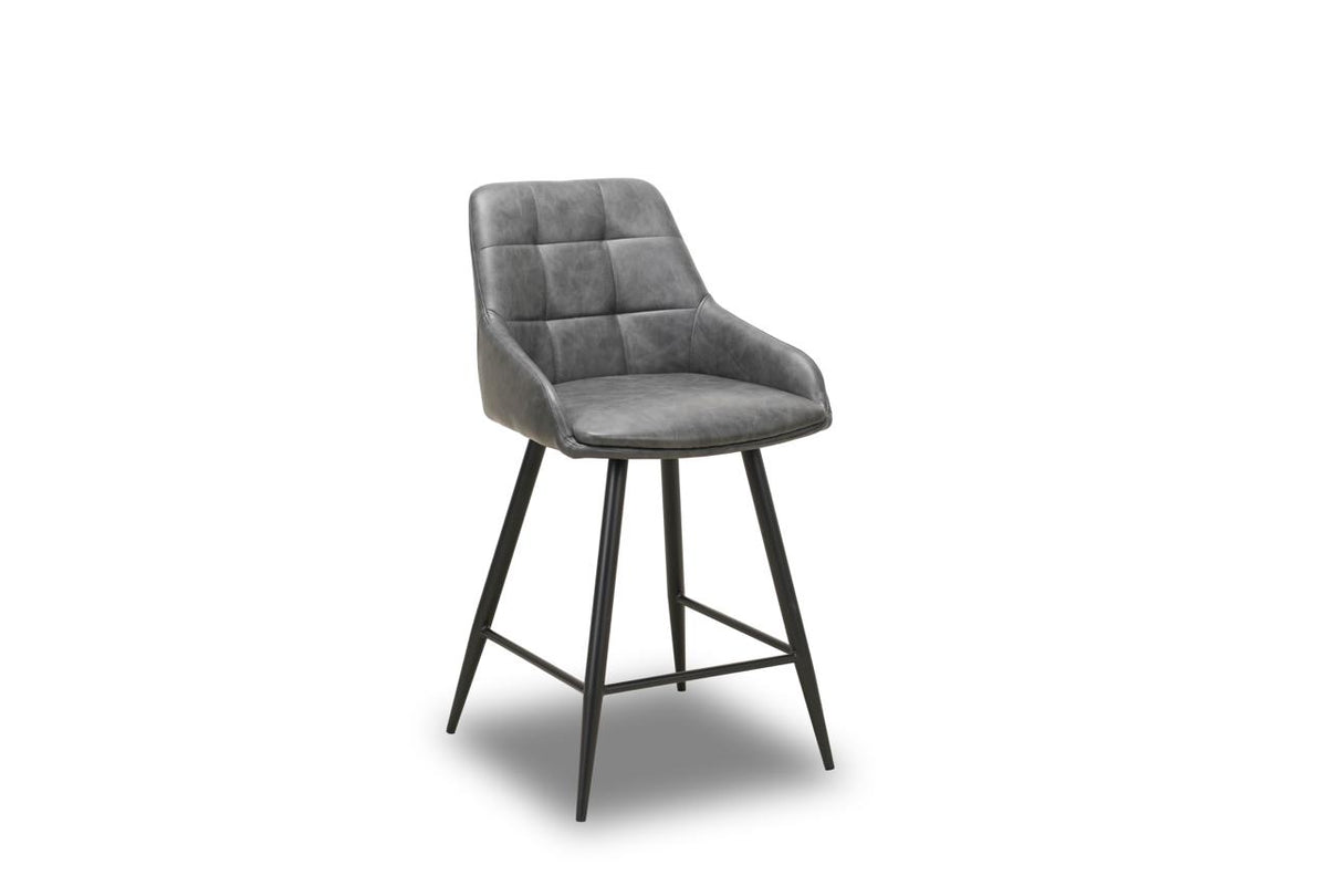 Stella Counter Stool Grey PU