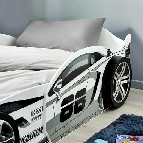 Storm Racer Car Bed - White - STO001