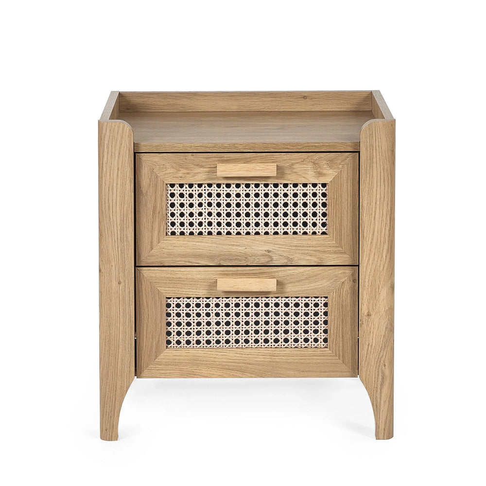 Sydney 2 Drawer Bedside - Light Brown - SYD001