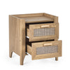 Sydney 2 Drawer Bedside - Light Brown - SYD001