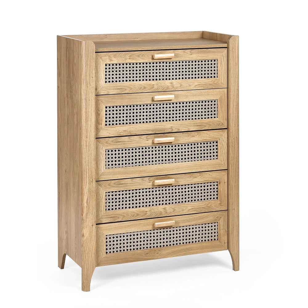 Sydney 5 Drawer Chest - Light Brown - SYD002