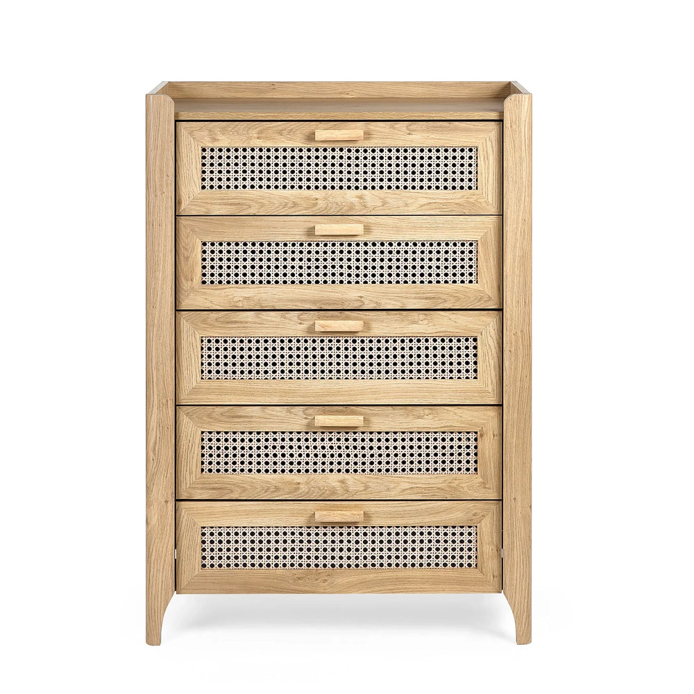 Sydney 5 Drawer Chest - Light Brown - SYD002
