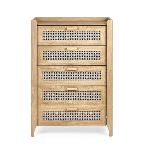 Sydney 5 Drawer Chest - Light Brown - SYD002