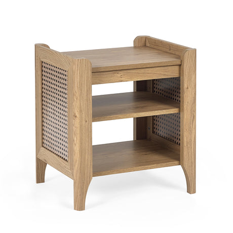 Sydney Lamp Table With Removable Shelf - Light Brown - SYD006