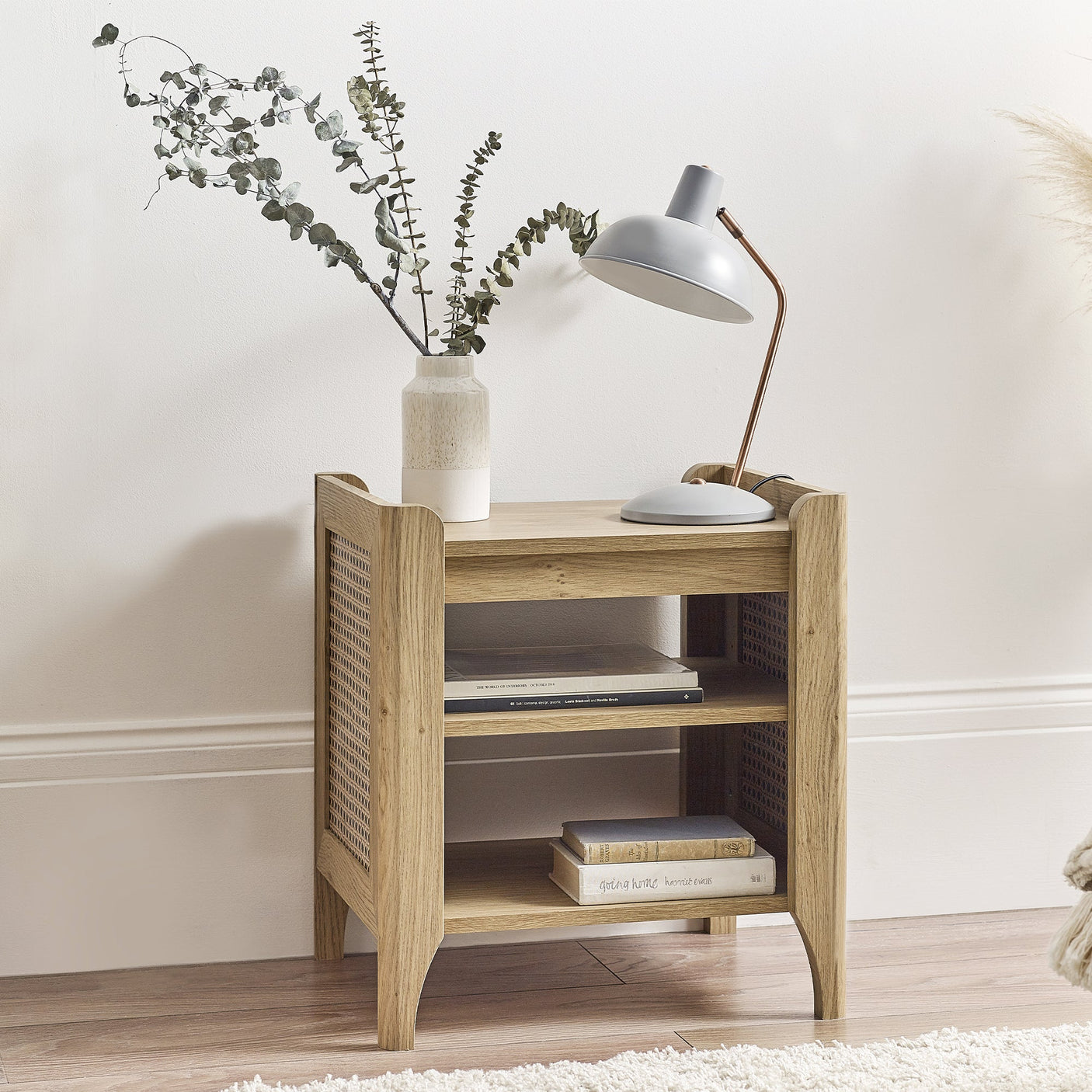 Sydney Lamp Table With Removable Shelf - Light Brown - SYD006