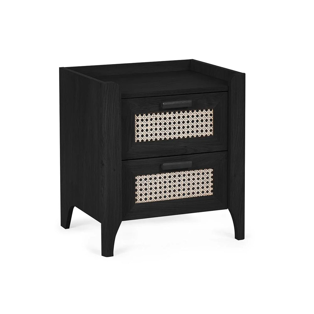 Sydney 2 Drawer Bedside - Black Ash