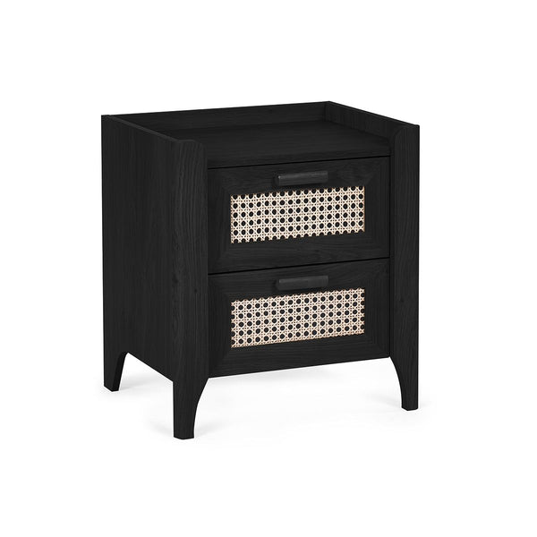 Sydney 2 Drawer Bedside - Black Ash