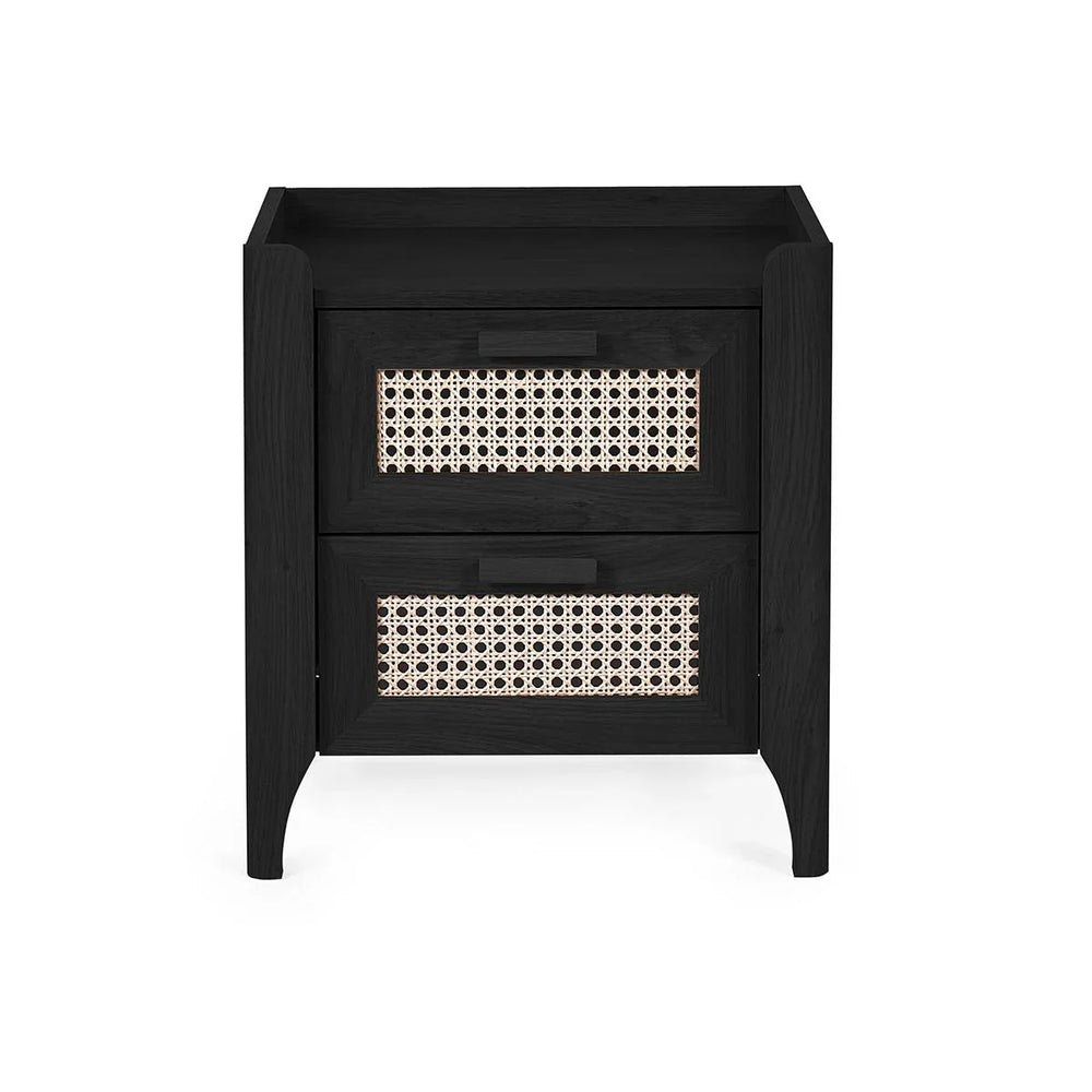 Sydney 2 Drawer Bedside - Black Ash