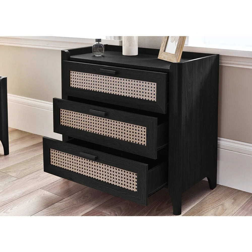 Sydney 3 Drawer Chest - Black Ash