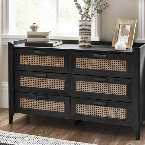 Sydney 6 Drawer Wide Chest - Light Brown - SYD004