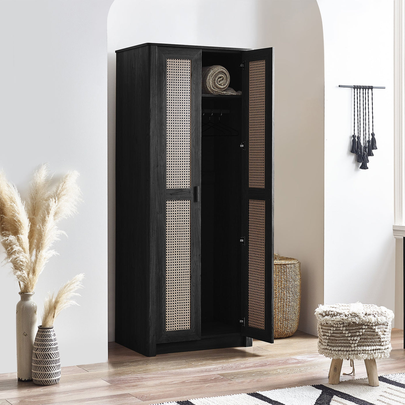 Sydney 2 Door Wardrobe - Light Brown - SYD005