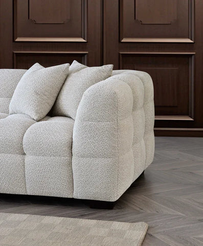 Aluxo Tribeca Corner Group in Oatmeal Boucle Fabric