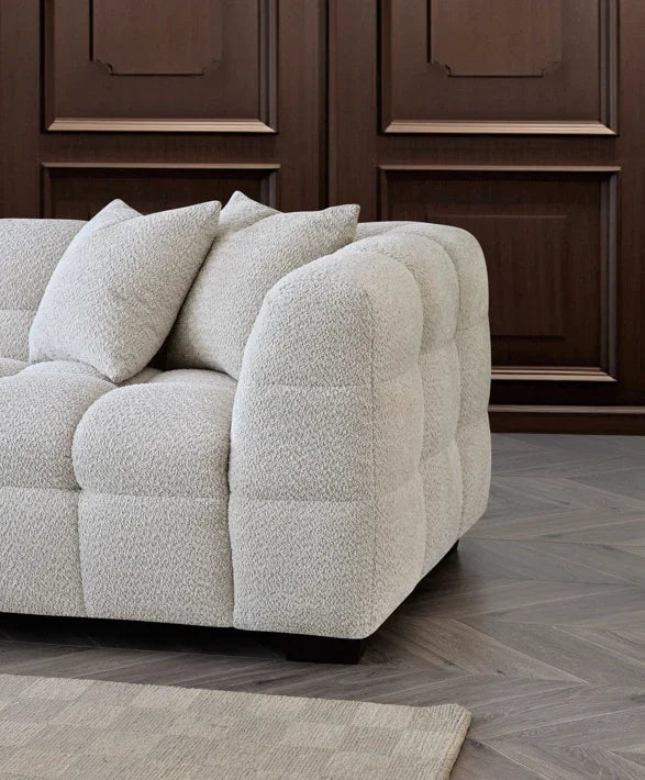 Aluxo Tribeca Corner Group in Oatmeal Boucle Fabric