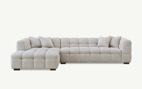 Aluxo Tribeca Corner Group in Oatmeal Boucle Fabric