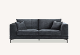 Aluxo Lenox Sofa Range in Steel Velvet