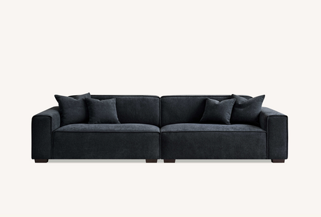 Aluxo Dakota Sofa Range Chaise in Midnight Boucle