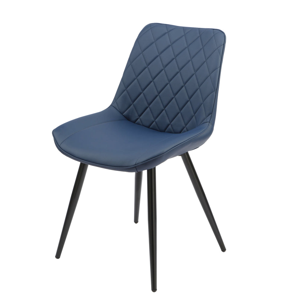 Silvia Chair Blue PU - Black Legs