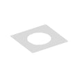 100mm White Solinox Solid Firestop Plate featuring a square design with a central circular cutout, ideal for fire protection applications.