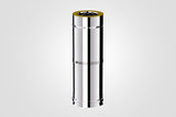 100mm Solinox Straight adjustable pipe, designed for flexibility with a length range of 270-470mm.