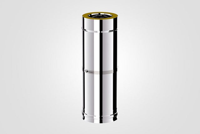 100mm Solinox Straight adjustable pipe, designed for flexibility with a length range of 270-470mm.
