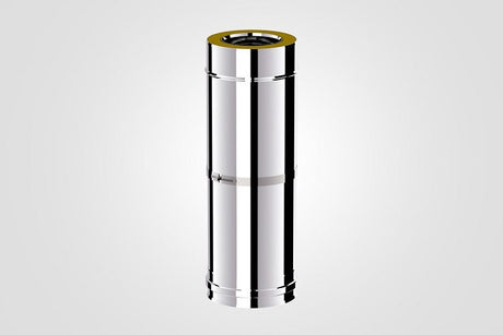 100mm Solinox Straight adjustable pipe, designed for flexibility with a length range of 270-470mm.