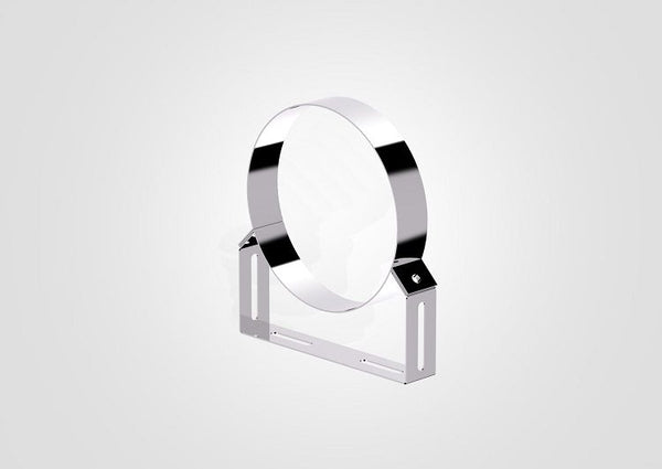 130mm fixed wall bracket designed for secure mounting, featuring a sleek chrome finish and sturdy construction.