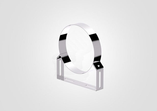 130mm fixed wall bracket designed for secure mounting, featuring a sleek chrome finish and sturdy construction.