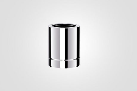130mm Solinox Nisbus Start Off Adaptor designed for seamless connection between 125mm and 130mm pipes, featuring a sleek chrome finish for durability and aesthetic appeal.
