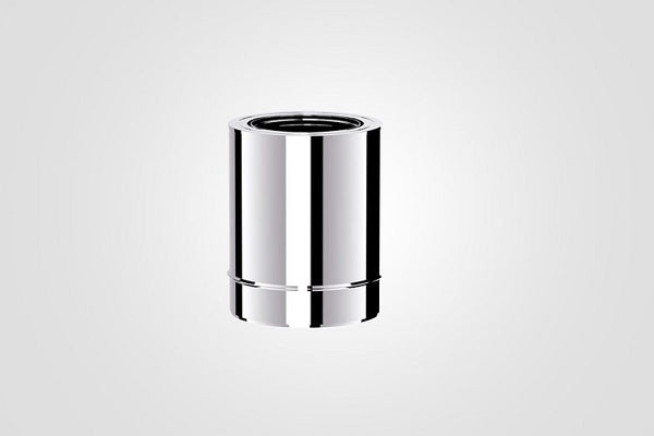 130mm Solinox Nisbus Start Off Adaptor designed for seamless connection between 125mm and 130mm pipes, featuring a sleek chrome finish for durability and aesthetic appeal.