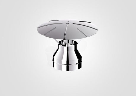 130mm Solinox Rain Cap featuring a sleek, polished chrome finish.