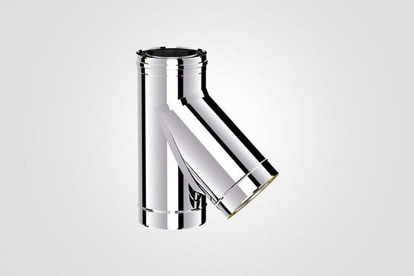 100mm Solinox Tee at a 135-degree angle, featuring a sleek chrome finish.