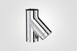 100mm Solinox Tee at a 135-degree angle, featuring a sleek chrome finish.