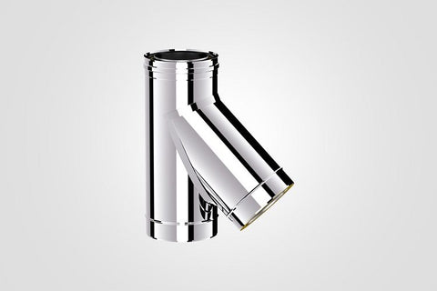 100mm Solinox Tee at a 135-degree angle, featuring a sleek chrome finish.