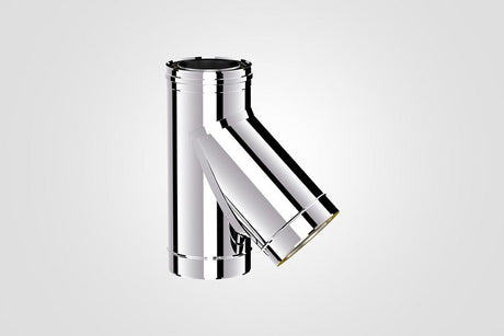 100mm Solinox Tee at a 135-degree angle, featuring a sleek chrome finish.