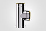 100mm Solinox Tee 90 Degree, featuring a polished chrome finish, designed for seamless connections in plumbing systems.