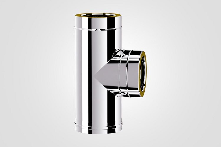 100mm Solinox Tee 90 Degree, featuring a polished chrome finish, designed for seamless connections in plumbing systems.