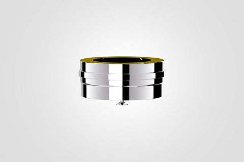 100mm Solinox Tee Cap featuring a sleek, polished chrome finish.