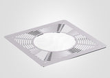 100mm Solinox Ventilated Fire Stop in white, featuring a sleek design with a circular center and ventilated slits for optimal airflow.