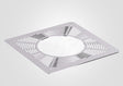 100mm Solinox Ventilated Fire Stop in white, featuring a sleek design with a circular center and ventilated slits for optimal airflow.