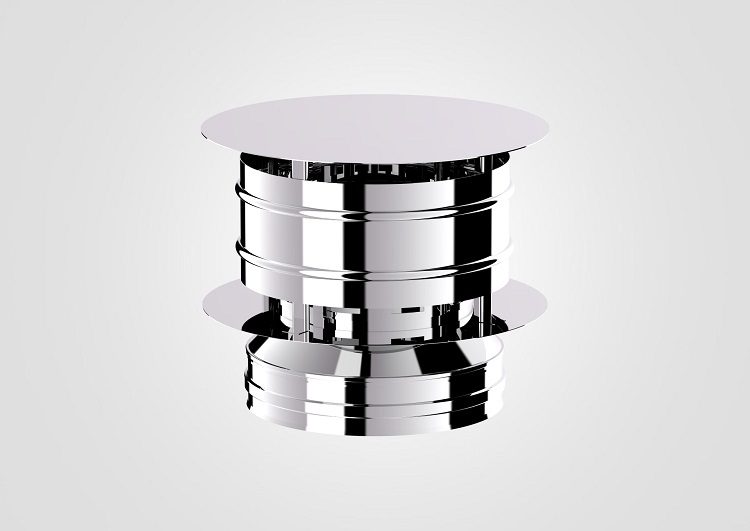 130mm Solinox Rain Wind Cowl featuring a sleek, polished chrome design.