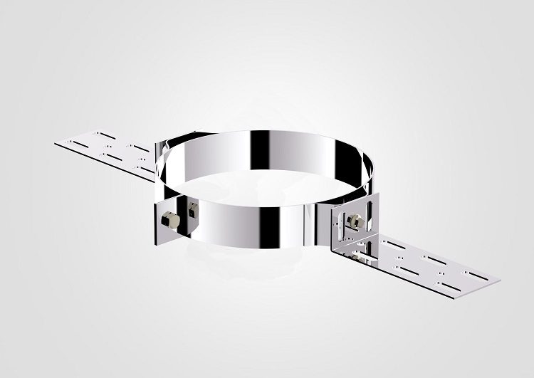 100mm Solinox Roof Support (Swivel) featuring a durable chrome finish, designed for secure installation and stability.