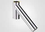 130mm Solinox Extended Tee at a 135-degree angle, featuring a sleek chrome finish for durability and aesthetic appeal, ideal for plumbing and piping applications.